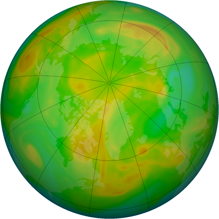 Arctic ozone map for 31 May 2007